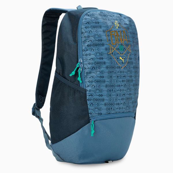 Neymar JR "BNA" Football Backpack, Sailing Blue-Gold-Pelé Yellow, extralarge-IND